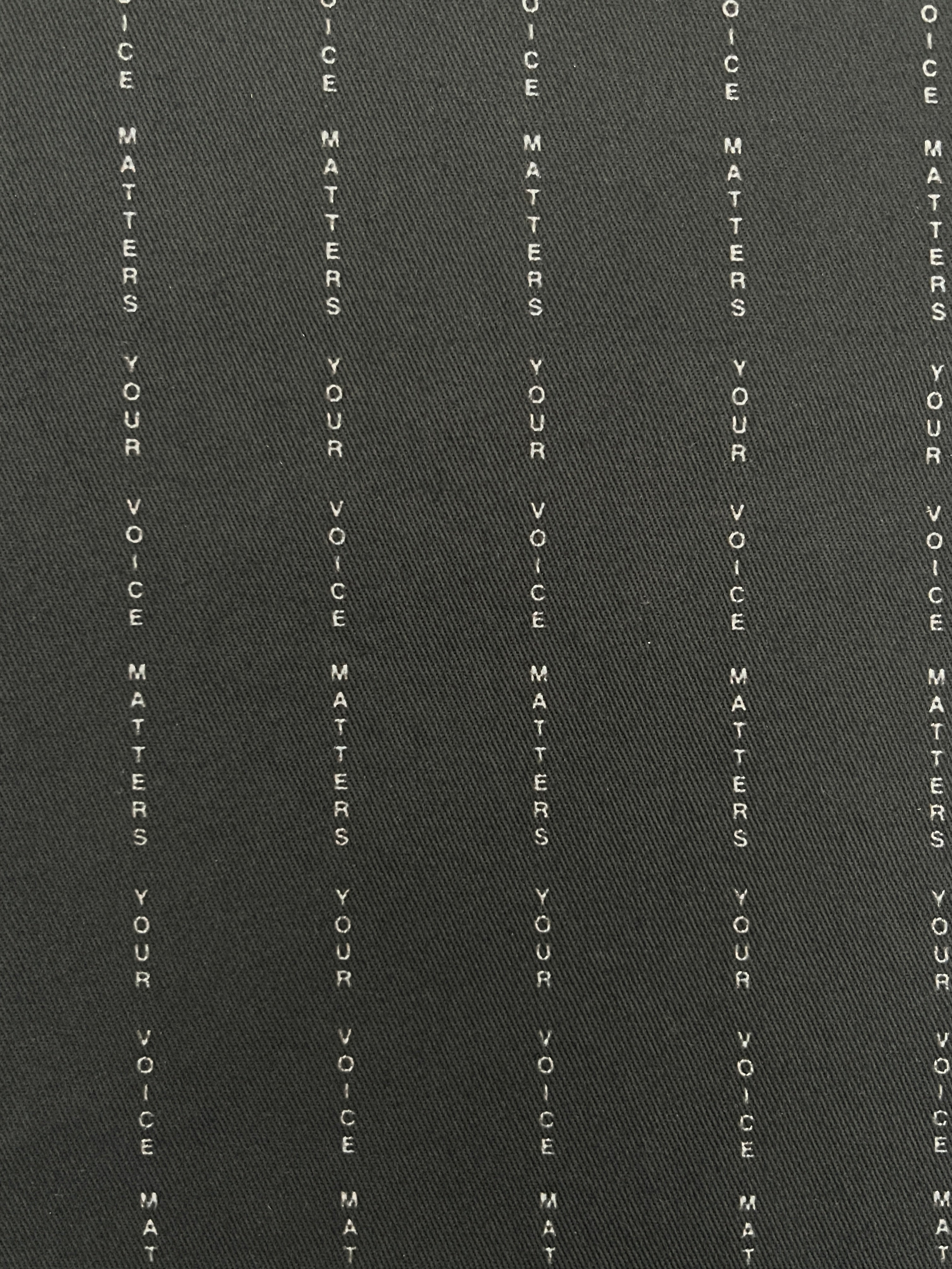 Your Voice Matters — Protest Pinstripe™ Fabric